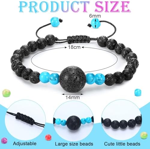 Sureio 6 Pcs Motion Sickness Bracelets Cruise Essentials Adjustable Anti Nausea Wristband for Adults Car Sea Air Sickness Relief