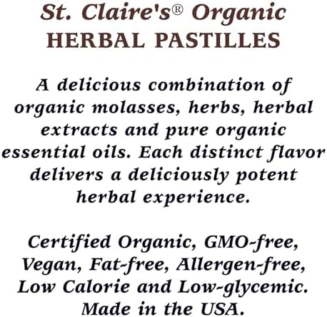 St. Claire's Organic Herbal Pastilles, (Licorice, 1.5 Ounce Tin, Bundle of 3) | Gluten-Free, Vegan, GMO-Free, Plant-based, Allergen-Free | Made in our Allergen-Free facility