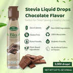 BioSweet Stevia Drops - Chocolate Flavor | Zero Calorie Liquid Sweetener | Non GMO, Keto & Diabetic Friendly, Gluten Free, Vegan | Nothing Artificial | 3,000 drops (5.07 Fl Oz)