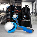 PRIME Fitness Cold Massage Roller Ball | Cold Therapy | Ice Roller Ball with Handle | cryo Stick | Relieve Muscle Pain (Blue)