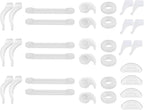 34PCS Eyeglasses Retainers Silicone Glasses Temple Holders Anti-Slip Protectors Spectacle Stay Put Glasses Stoppers (34PCS-White)