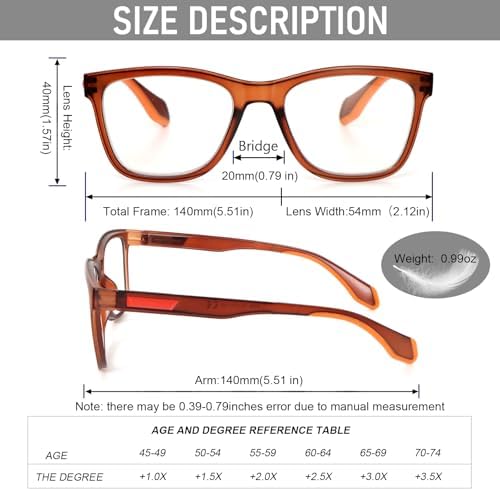 DXYXYO 3 Pack Sport Blue Light Blocking Reading Glasses, Womens Mens Readers with Spring Hinge Square Lightweight