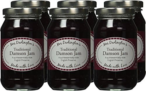 Mrs. Darlington's Jam, Traditional Damson, 6 Count (Pack of 6)