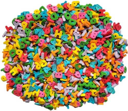 Homankit Happy Birthday Letters for Decorating Happy Birthday Alphabet Sprinkles Ice Cream Sprinkle Sugar Candy Baking Cake Cupcake Toppers Cookie Donut Dessert Decoration 2.47 Ounces (Only Contain Happy Birthday Letters )