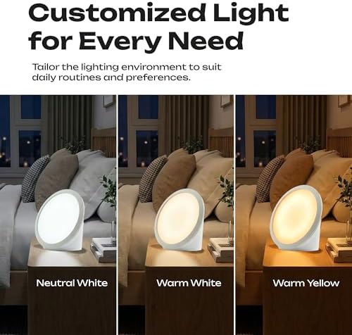 Light Therapy Lamp 10000 Lux - Happy Lamps Full Spectrum Sunlight Lamps for Day Light - Portable Uv-Free Sun Daylight Box with Bright White Natural Lights Adjustable Brightness for Daily Use