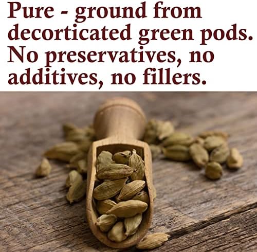 The Spice Way Cardamom Ground - (4 oz) Ground Green Decorticated Cardamom Powder Kosher by OK
