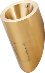 Smart Sensor Urinal, Wall-Mounted 304 Stainless Steel Urinal for Commercial & Home Use, Anti-Splash, Anti-Odor, High-Efficiency Flushing (Gold Urinal)