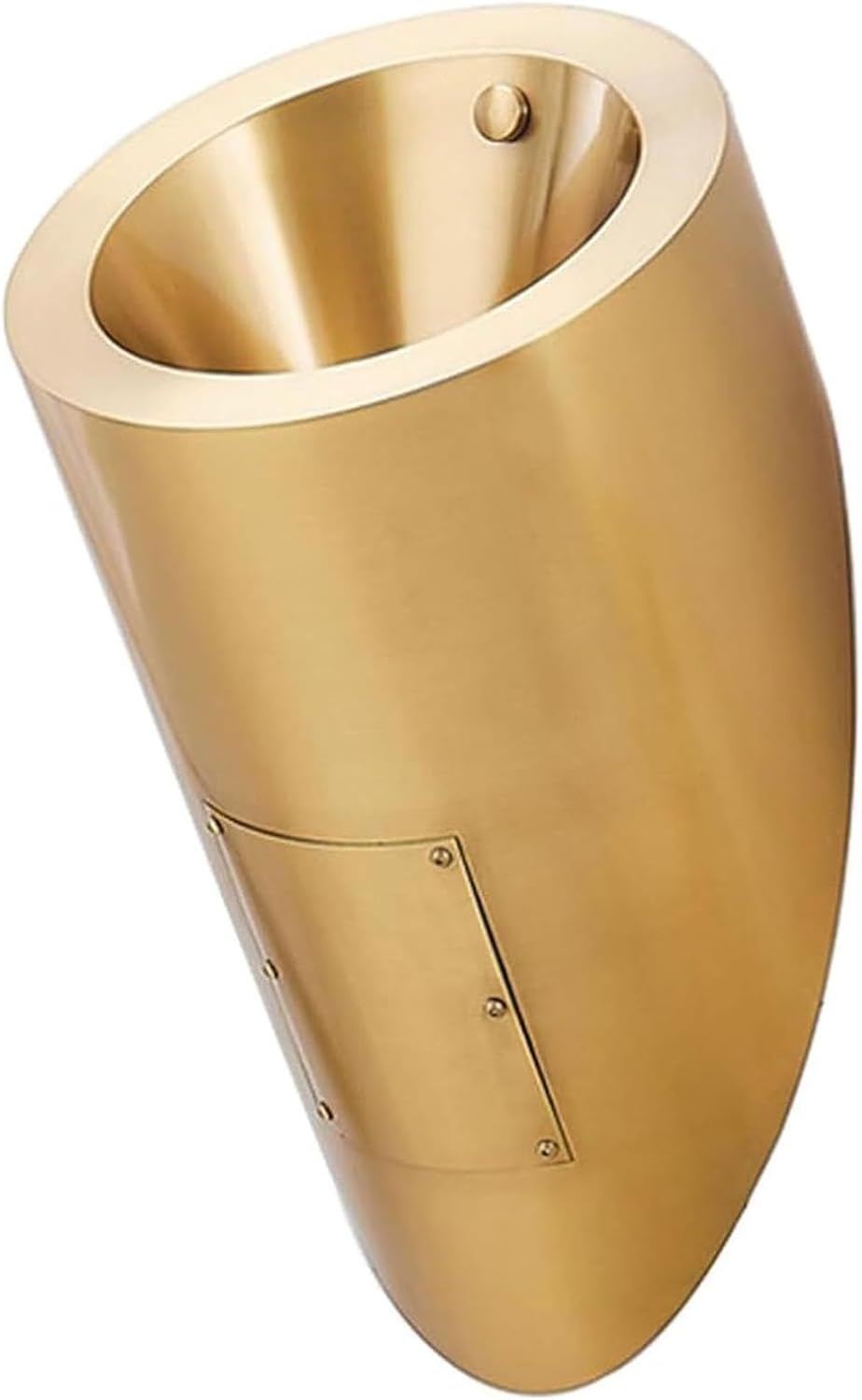 Smart Sensor Urinal, Wall-Mounted 304 Stainless Steel Urinal for Commercial & Home Use, Anti-Splash, Anti-Odor, High-Efficiency Flushing (Gold Urinal)