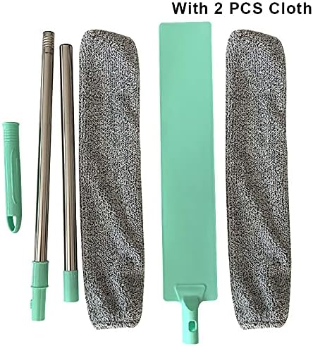 VALINK Extendable Gap Cleaning Brush, Bedside Dust Brush Long Handle Mop, Reusable Microfibre Duster Sweeping Brush