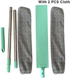 VALINK Extendable Gap Cleaning Brush, Bedside Dust Brush Long Handle Mop, Reusable Microfibre Duster Sweeping Brush
