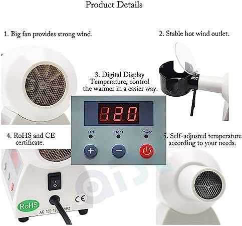 Eyeglass Frame Heater Digital Display Optical Eyeglasses Frame Warmer Optical Hot Air Frame Heating Adjuster Adjustable Temperature 110v