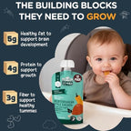 Li’l Hala Foods - Baby Meat Pouches - Mediterranean Chicken – Free-Range Chicken & Organic Veggies – Toddler Meals with Meat – Protein & Healthy Fats Puree – No Hormones – 6+ Months – 3.5 oz (12 Pack)
