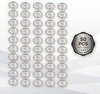Spectacle/Eye Glass Soft Silicone Rimless Nose Pieces Easy to Install and Wear | Non Slipping | Round | 9mm | Slide Push in |50 Pcs