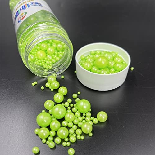 Christmas Sprinkles Edible Green Pearls Sugar Candy Cupcake Cake Topper 130g/ 4.6oz, Decorative Glitter Sprinkle Mix for Baking, Cake and Cookie Decorating