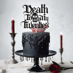 Death to My Twenties Cake Topper, Rip Twenties Decorations, Rip to My 20s, Funeral Birthday Decorations, 30th Birthday Party Decorations, Black Glitter