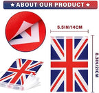 United Kingdom Union Jack String Flag Britain Pennant Banner, Small Mini UK British Flags English Bunting Banner, National Country Decoration for School, Party, Sports Events, 33 Feet 30 Flags