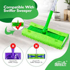 HOMEXCEL Microfiber Mop Pads Compatible with Swiffer Sweeper, Reusable Machine Washable Pad Refills, Mop Head Replacements for Multi Surface Floor Cleaning, 10 Pack