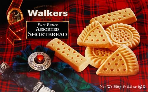 Walker's Shortbread Assorted Shortbread Cookies, Pure Butter Shortbread Cookies, 8.8 Oz Box