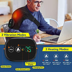 Cordless Shoulder Heating Pad, FSA Eligible HSA Approved Heated Shoulder Brace with Vibration, Shoulder Massager for Men Women Pain Relief