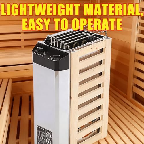 Electric Sauna Heater Stove 3KW-3.6KW, 110V Stainless Steel Sauna Stove with Internal Control, Temperature Adjustable & 3H Timer for Home Hotel Spa Sauna Room 3kw