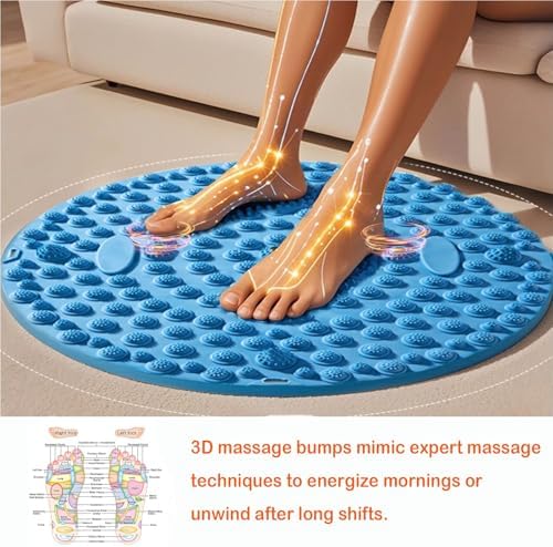 Luzly Foot Acupressure Mat Large 21in Foot Massager Mats Reflexology Feet Massage Pad with Magnetic, Anti Fatigue Office Standing Mats, Relief Feet Pain for Elderly Students and Office Workers