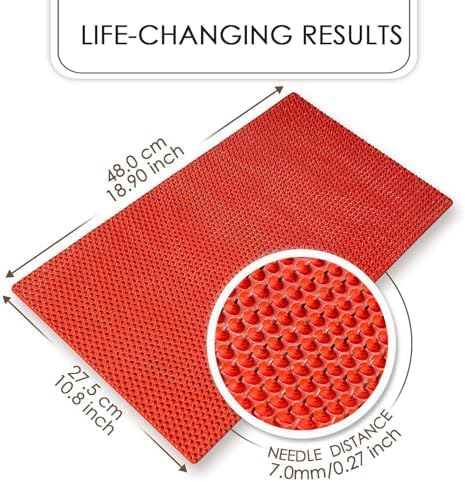 LYAPKO Acupuncture Mat Big Pad 7.0 Ag 2710 Needles. Unique Massager Active Applicator for the Relief of Pain & Stress. Premium Acupressure Patented Therapy Massage Tool