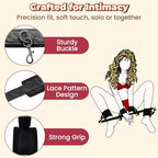 Spreader Bar Sex Toys BDSM Bondage Restraints with Handcuffs Ankle Cuffs for Couples Adults SM Games Adjustable 22-36 Inch