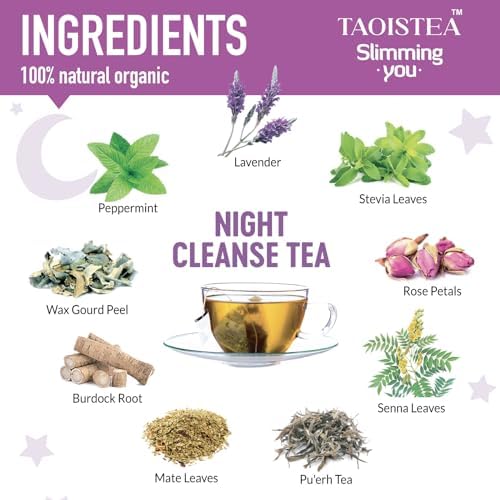 TAOISTEA 14 Day Detox Tea for Weight Loss, Body Cleanse, Metabolism Boost - Morning Boost and Night Cleanse Teas