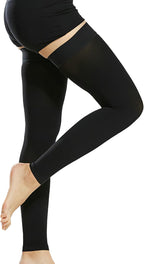 Medical Thigh High Compression Socks,for Women & Men,20-30 MmHg Support Stockings Varicose Veins Compression,Leg Sleeves Footless Hose Legs Open Toe for Relief Shin Splints,Edema,Swelling