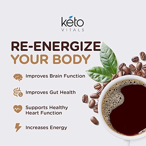 Keto Vitals Instant Keto Coffee Powder with MCT Oil & Vitamins - Low-Calories, Low-Carb, No Artificial Sweeteners – Energy & Metabolism Support – 30 Single-Serve Sticks (Original, Vanilla & Mocha)