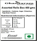 Ghasitaram Gifts Assorted Rolls Box, 400g