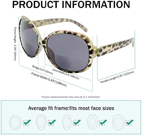 Eyekepper Bifocal Sunglasses Women Sunshine Readers Reading Sunglasses Oversize