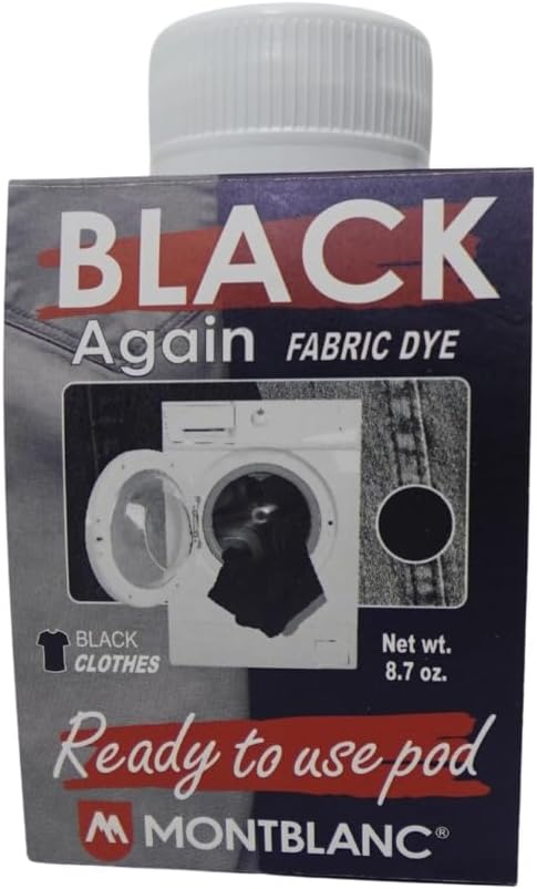 Anilinas Fabric Dye Renewal Black - Suitable for Washing Machine Use, All-in-One Fabric Dye for Easy Clothing Renewal - Use for 500g of Clothes