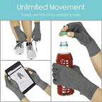 1Pair Soft Arthritis Gloves, Compression Glove for Arthritis for Women and Men,Arthritic Joint Pain Relief, Carpal Tunnel Wrist Support, Fingerless Arthritis Gloves