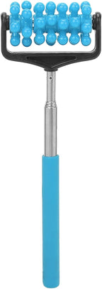 Back Massage Roller Stick, Adjustable Back Head Arm Scratch Roller Massager, Men Women Household Muscle Soreness Pain Relief Telescopic Roller Massager, Portable Extendable Telescoping(Sky Blue)