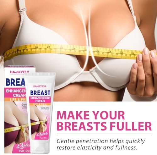 Breast Enhancement Cream, Fast Acting Formula for Breast Growth Lifting & Firming, Non-Greasy Cream for Visibly Fuller & Firmer Bust Line, Easy-to-Apply