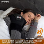 Shoulder Brace for Men and Women Rotator Cuff - for Bursitis, Dislocated AC Joint, Labrum Tear, Tendonitis,Neoprene Compression Support Sleeve for Left and Right Hand(Black S-M)