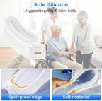Urine Collection Bag Reusable Wearable Silicone Urine Drainage Device with 2 Bag Systems (Elderly Men, Blue)