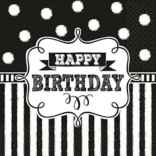 Amscan Luncheon Napkins Party Supplies, One Size, Black