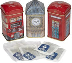British Heritage Big Ben 3x Mini Tea Tin Gift Pack with 28 Teabags