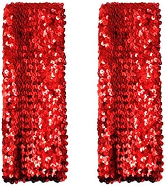 RARITYUS Sparkle Oversleeves Sequin Arm Sleeve Shiny Stretchy Elbow Cuffs for Performance Cosplay Halloween Costume