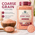 Himalayan Pink Salt Coarse Grain 80oz (5 Pound), Grinder Refill, Kosher Certified, Non-GMO, Pure Mineral-Rich Pink Himalayan Sea Salt, For Cooking, Grilling, BBQ & Seasoning - Sea Mount Naturals