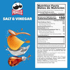 Pringles Potato Crisps Chips, Lunch Snacks, On-The-Go Snacks, Salt and Vinegar, 5.5oz Can (1 Can)