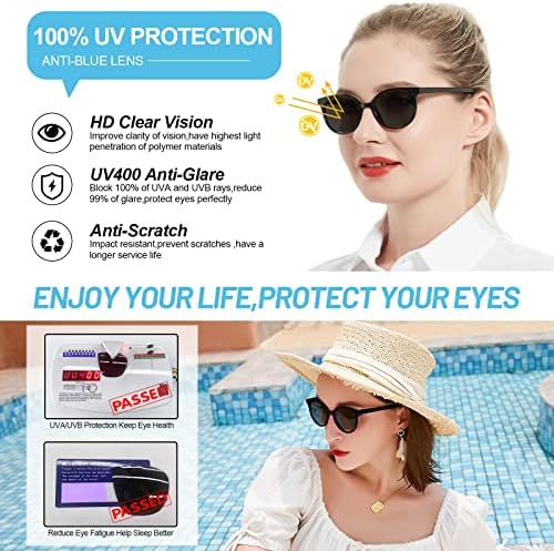 OCCI CHIARI Womens Sunglass Reading Glasses 2.75 Black Sun Readers with Magnification Outdoor UV400(1.0 1.25 1.5 1.75 2.0 2.25 2.5 2.75 3.0 3.5)