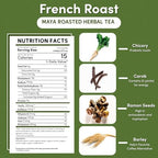 Teeccino French Roast Herbal Tea - Rich & Roasted Herbal Tea That’s Caffeine Free & Prebiotic for Natural Energy, Coffee Alternative, 10 Tea Bags