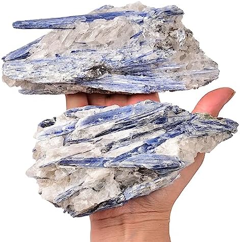JIC Gem Natural Raw Blue Kyanite Rough Mineral Healing Crystal Irregular Home Decoration Gemstone Specimen 1pc 1.1-1.54 lb