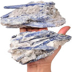 JIC Gem Natural Raw Blue Kyanite Rough Mineral Healing Crystal Irregular Home Decoration Gemstone Specimen 1pc 1.1-1.54 lb