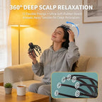 Electric Scalp Massager - 360° Rotation Head Massager with 3 Modes, Waterproof for Shower, Cordless Scalp & Hair Massager for Stress Relief, Hair Growth & Migraine Relaxation, Home & Travel