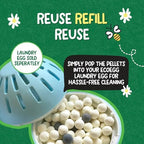 Ecoegg Laundry Egg Refill Pellets | Refillable Laundry Detergent | Fresh Linen | 50 Loads | Gentle Formula with No Enzymes, Bleaches or Phosphates