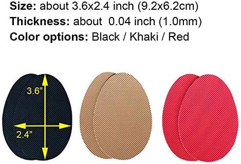 Unikstep 5 Pairs Shoe Sole Anti Slip Grips, Non Skid Self Adhesive Rubber Pads, Shoe Bottom and Heel Noise Reduction Stickers and Protectors (Khaki)